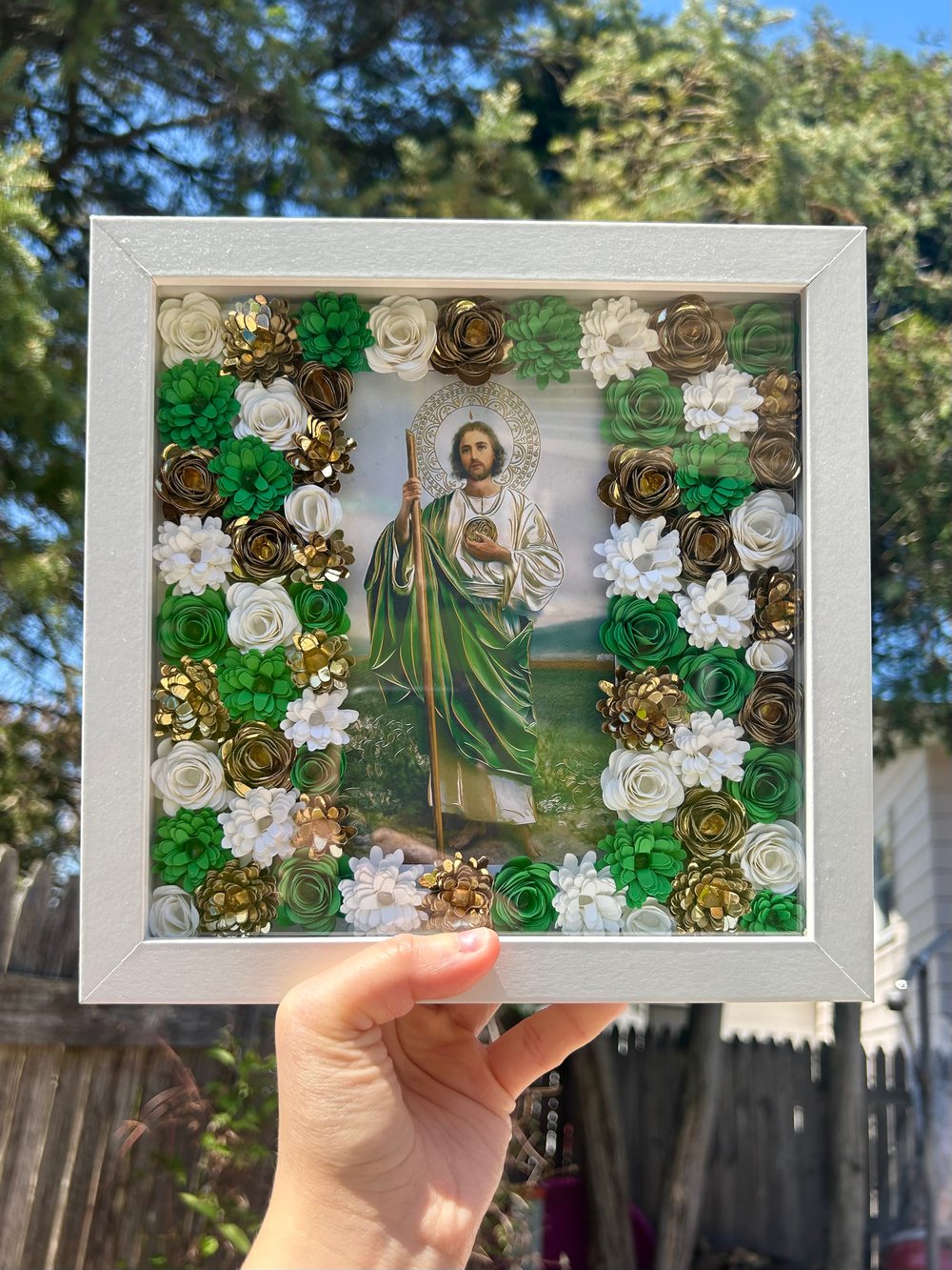 Image of san judas shadow box 