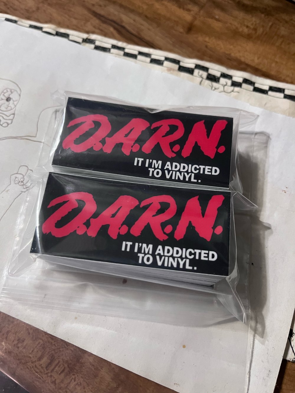 DARN It I'm Addicted To Vinyl Stickers
