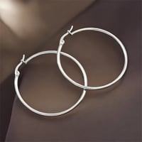 Image 1 of Large Stainless Steel Hoop Earrings