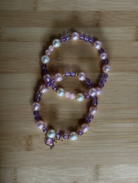 Image 7 of Glinda the Good Witch Inspired Tumbler Bracelet Stack
