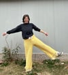 Yellow Crochet Blanket Pants, 32”-38” waistband