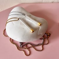 Image 1 of Silver and Gold Matchstick Necklace