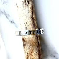 Image 5 of Handmade This Too Shall Pass Sterling Silver Stacking Ring 925