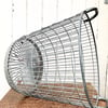 French vintage galvanised metal basket