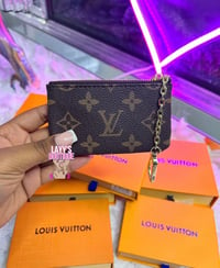 Brown LV Card Holder Keychain