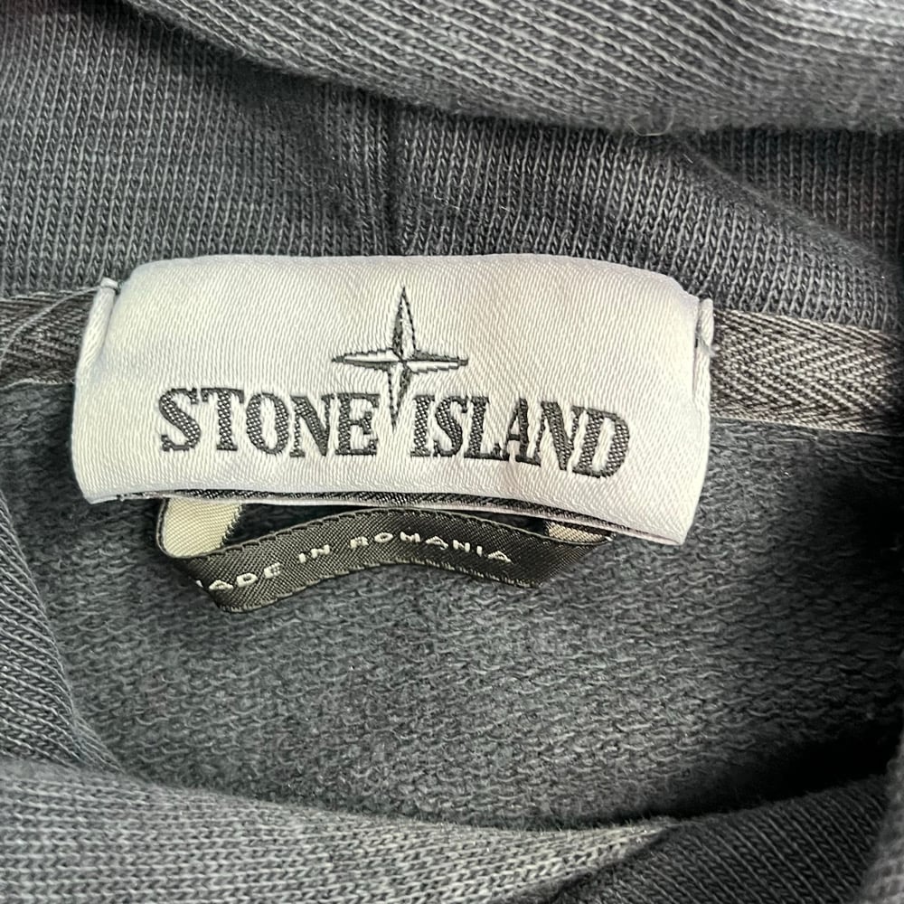 Stone Island Garment Anthracite Hoodie Sz L | Casa Vintage