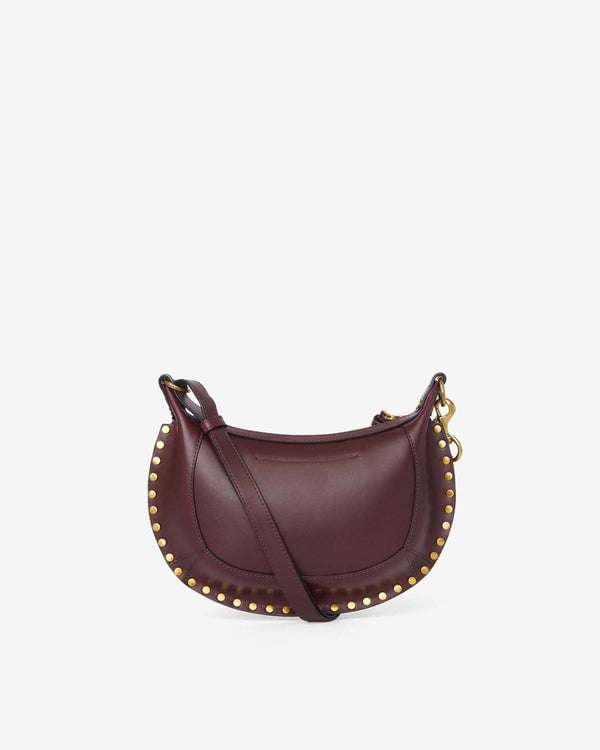 Image of ISABEL MARANT OSKAN MOON SHOULDER BAG BURGUNDY 