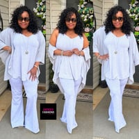 Distinctive Pants Set Heather Gray (Plus)