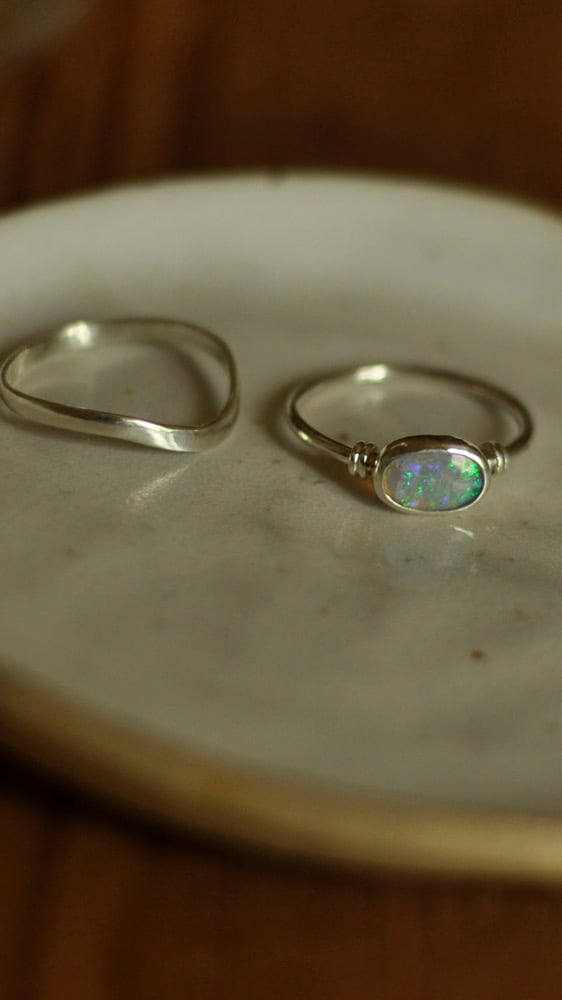 Image of Crystal Opal Stapelringe