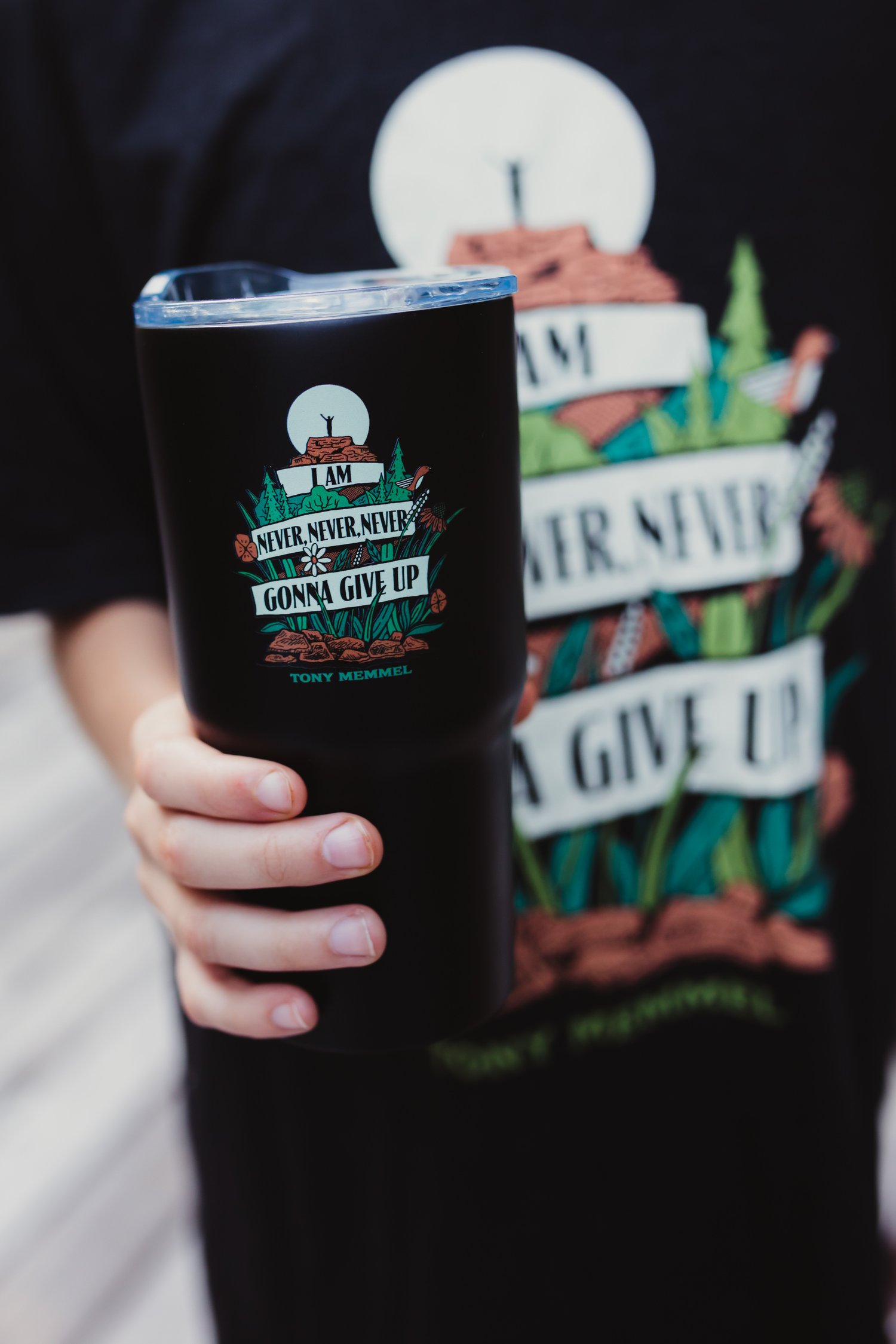 Image of INSULATED TUMBLER: “I Am Never, Never, Never Gonna Give Up”