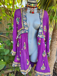 Image 14 of Sienna Glitter wrap dress -Purple 