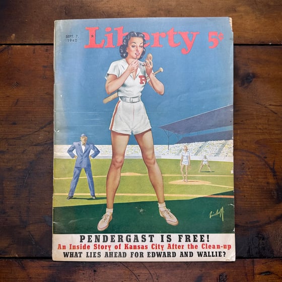 Image of Liberty Magazine Girls Baseball Cover