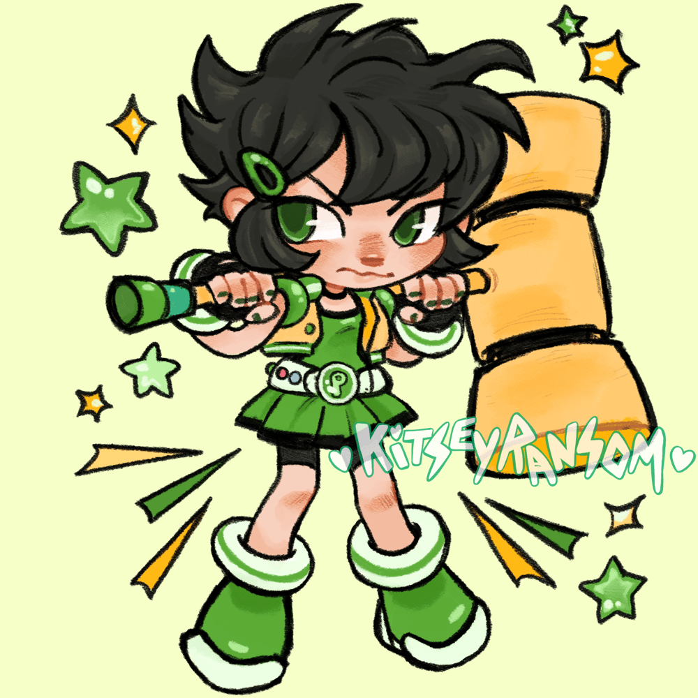 [LAST CHANCE] Powerpuff Girls Z PPGZ 2.5 IN Epoxy Glitter Charm