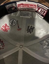 Image 5 of Fitted 7 1/2 - New York Yankees - All Over Team Logos - American Needle