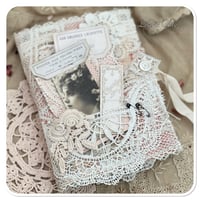 Image 7 of slow stitch kit - Rose Fabric sewing book and needle book