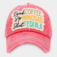 Image 4 of Drink Coffee, Sip Mimosas, Shoot Tequila Vintage Baseball Cap