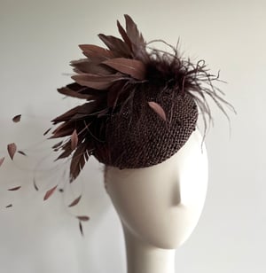 Image of Chocolate brown straw percher