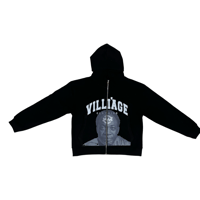 Image 1 of Villi'age "KWAME NKRUMAH" ZIP UP CROP HOODIE  