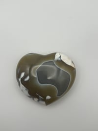 Image 1 of Orca Agate Heart (86 mm)
