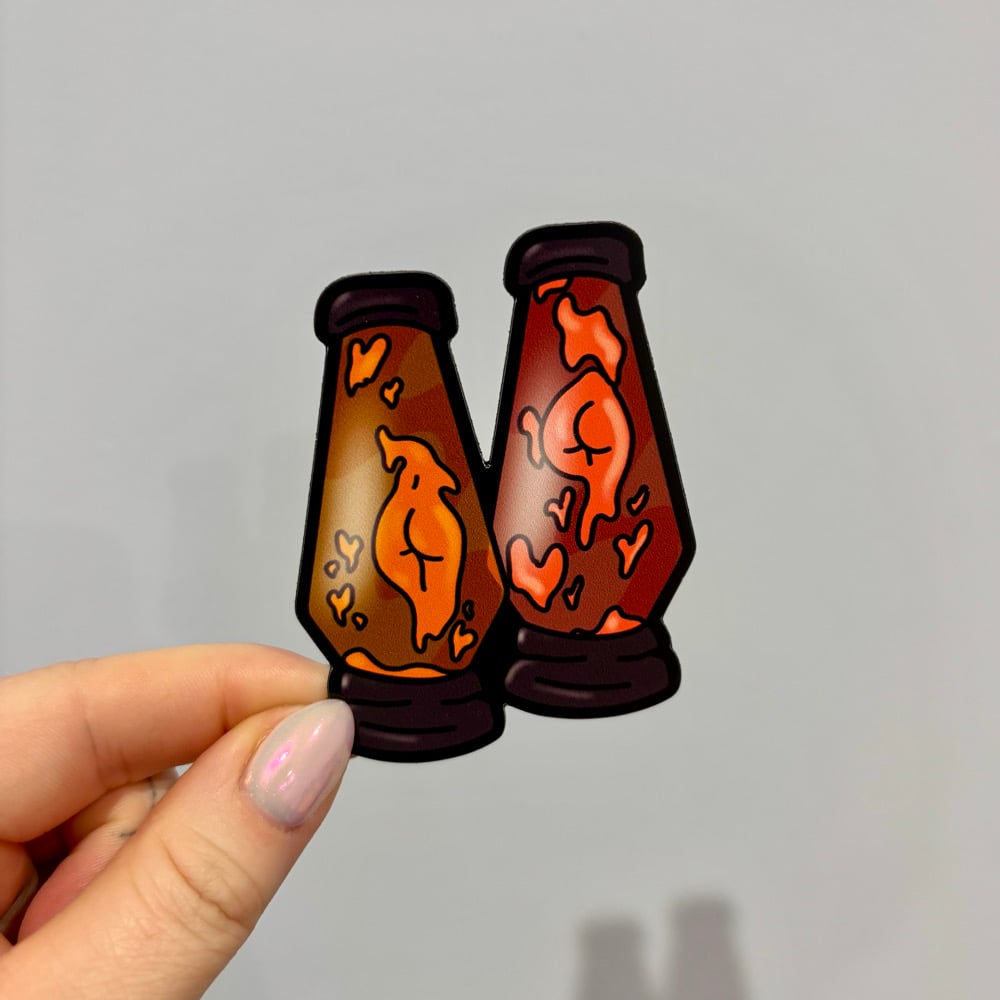 Lava Yourself - Nostalgic Lava Lamp Magnet 