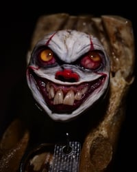 Image 5 of Handmade Pennywise Badge Reel Keychain 