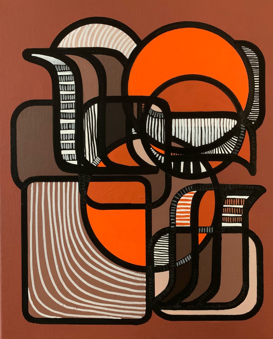 Image of 'Radiant Earth' Acrylic Painting on Stretched Canvas