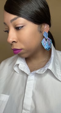 Image 1 of Retro Leaf earrings 