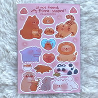 Image 1 of If Not Friend, Why Friend-Shaped? Sticker sheet