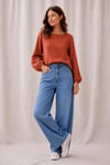Rust Linen Smock Top sizes 8-20 with free post 