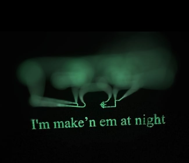 Drilled cheese glow in the dark patch