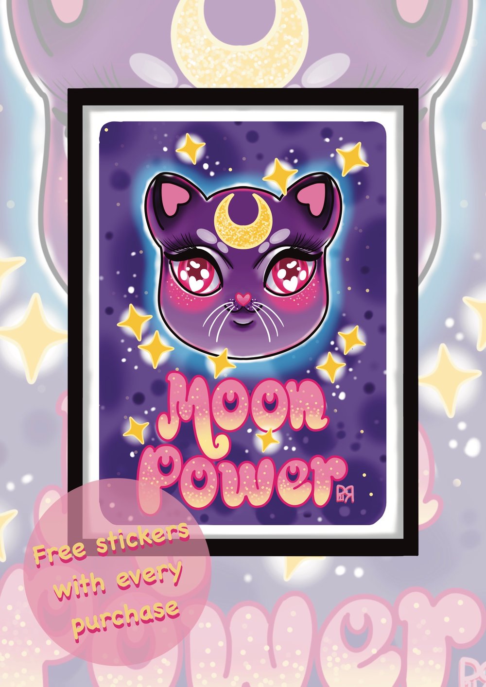 Moon power print