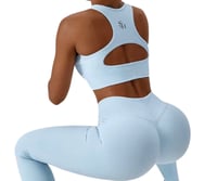 Image 3 of Isla Contour Sports Bra - Baby Blue