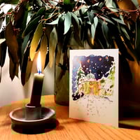 Image 2 of Belladrum Temple in the Snow Watercolour Card