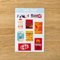 Rude Food Sticker Sheet