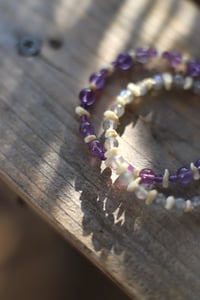 Image 2 of Bracciale Ossa di volpe -Labradorite e Ametista-