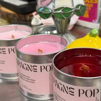 Image 5 of champagne pop scented paint can candle