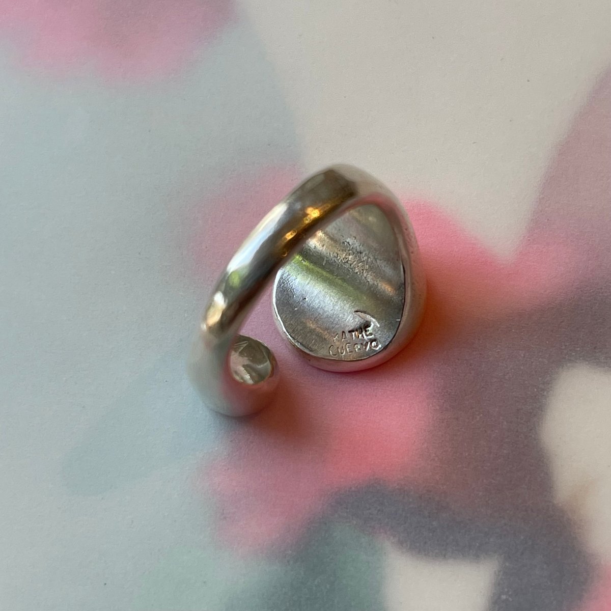 Image of two dots signet ring