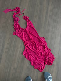 pink flower dress (sz med)