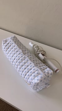 Image 1 of Blue Grace Floral Hair Tools Pouch