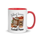 Falling Leaves Football Please, Mug with Color Inside