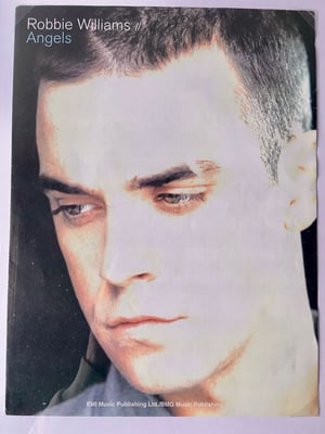 Image of Robbie Williams: Angels, framed 1997 sheet music
