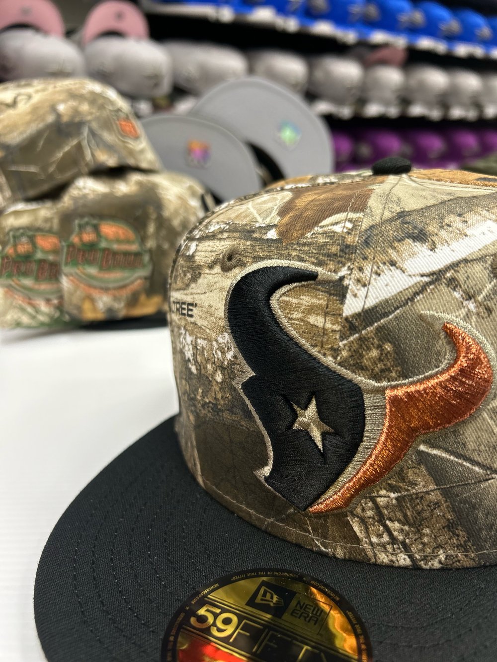 New Era 59Fifty Real Tree Big Face Texans 