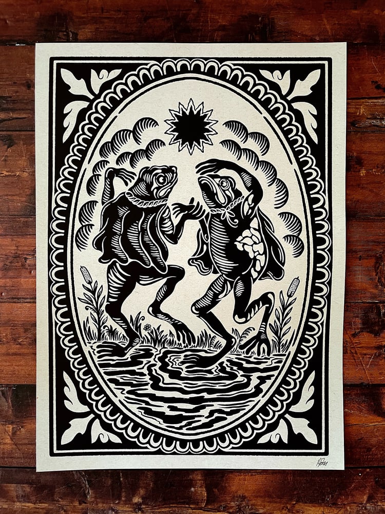 Image of Dancing Frog Print 