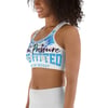BOSSFITTED Baby Blue and White Born Pressure Sports Bra
