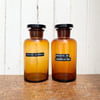Amber Glass  Chunky Apothecary Bottles