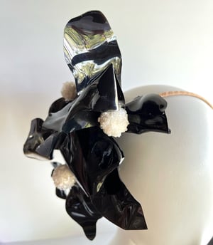 Image of Black flower headpiece 