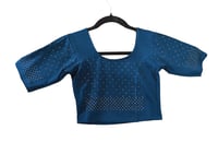 Image 2 of Heena Royal Blue_Premium Quality Stonework Stretchable Blouse 