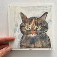 Image 2 of Small square art print -Tabby cat (custom option available) 