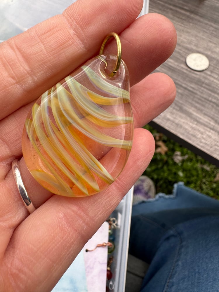 Image of Yellow Swirl Pendant