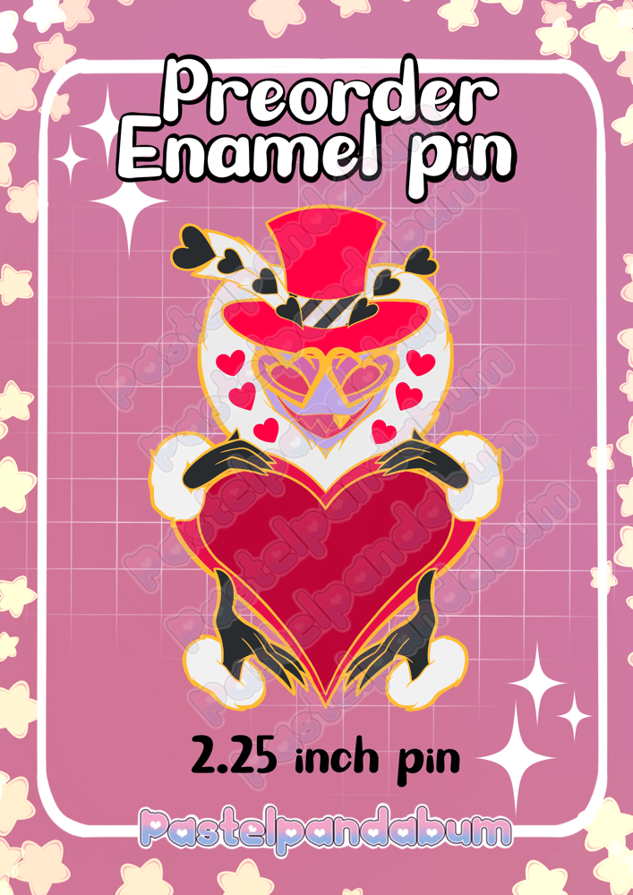 Image of PREORDER Hazbin Hotel - Val heart Enamel Pin badge